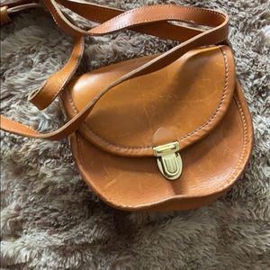 Vintage Roots mini saddle bag with crossbody strap